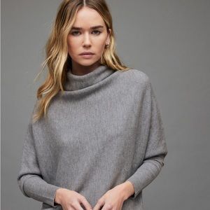 All Saints wool cashmere Ridley Gray Sweater EUC